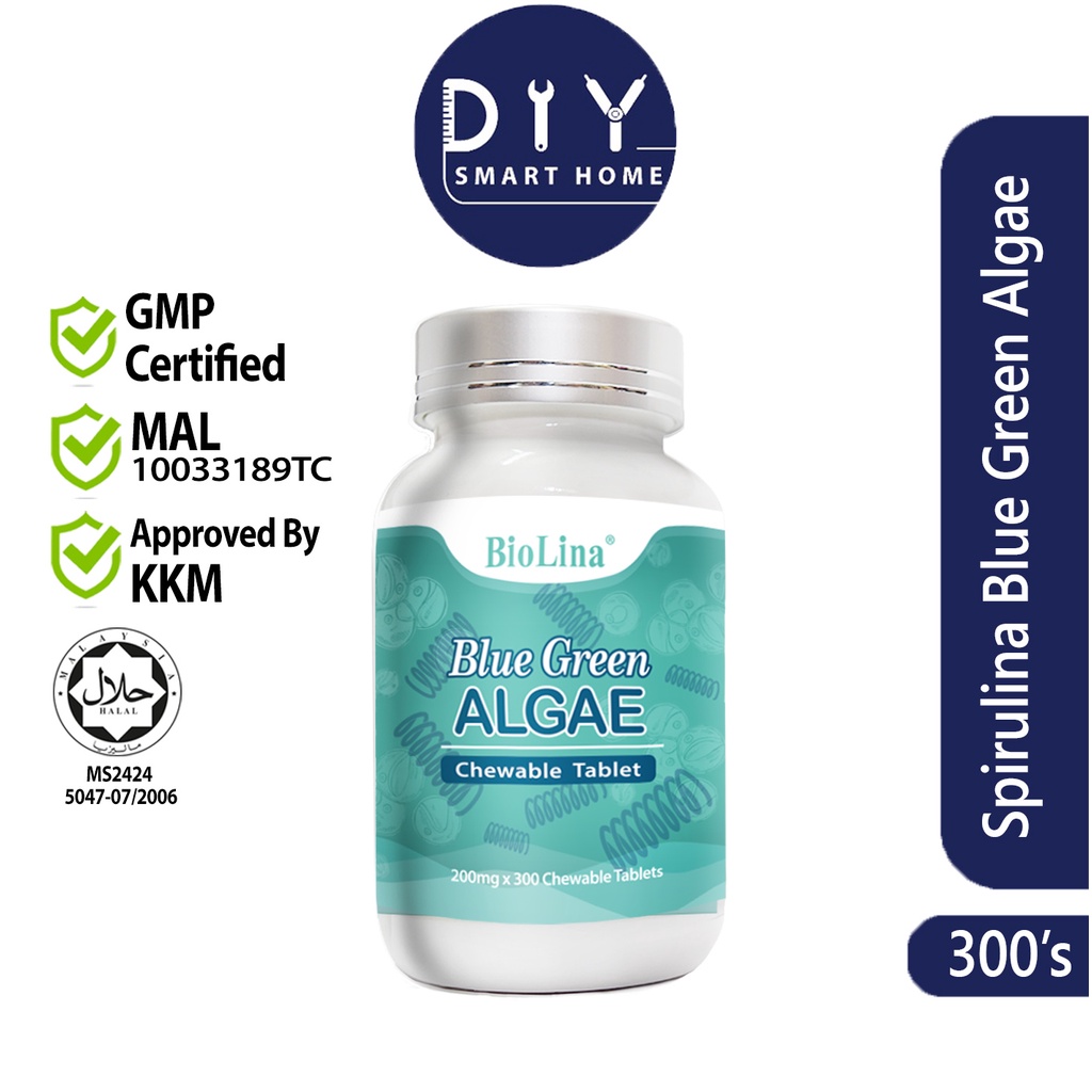 Biolina Spirulina Blue Green Algae tablet 300 x200mg Shopee Malaysia