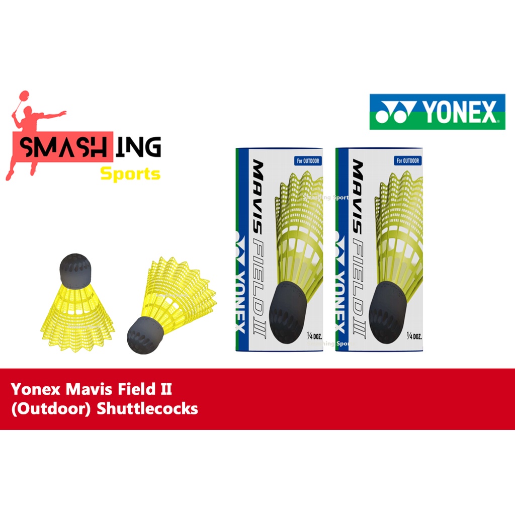 YONEX MAVIS FIELD II NYLON SHUTTLECOCK FOR OUTDOOR BADMINTON (3 IN 1) (MF2CBP) (100 Original