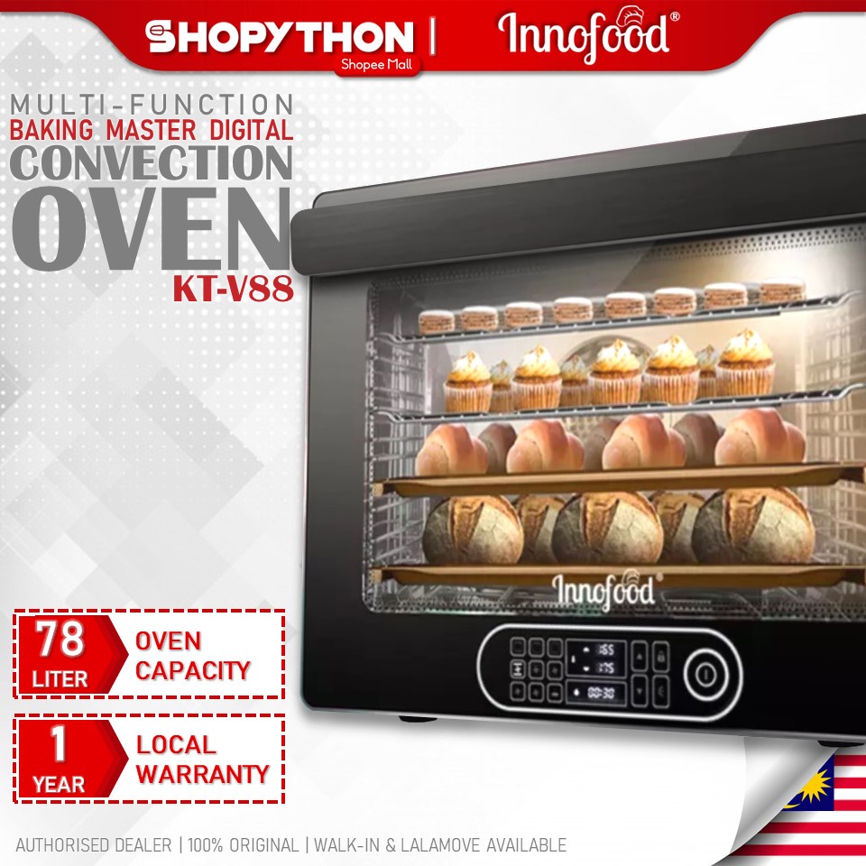 INNOFOOD Digital Convection Oven KTV88 (78L/3000W) V88 Baking Master