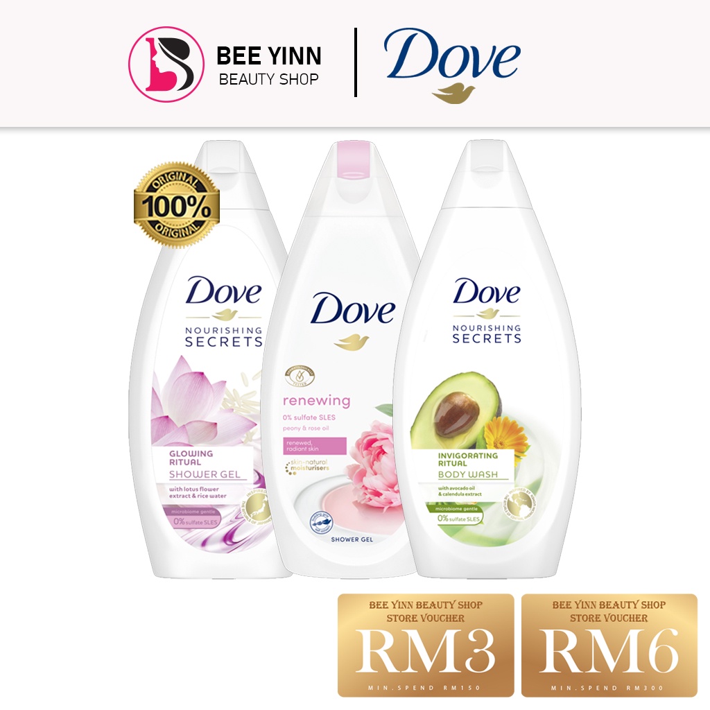 Dove Body Wash 750ml Renewing / Glowing Ritual / Invigorating Ritual