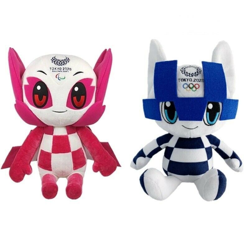 Tokyo Olympic Games Mascot Miraitowa Someity Plush Toys Stuffed Doll Souvenir