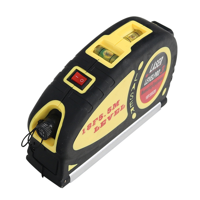 3 Lines Laser Level with 5.5m Tape Measure SelfLeveling Professional