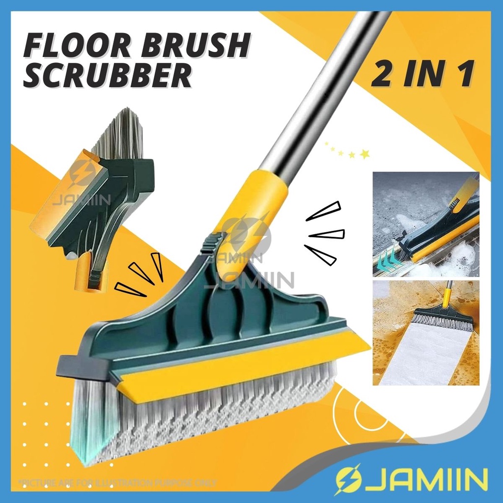 2 IN 1 Magic Broom Penyapu Lantai Floor Scrubber Toilet Cleaning ...