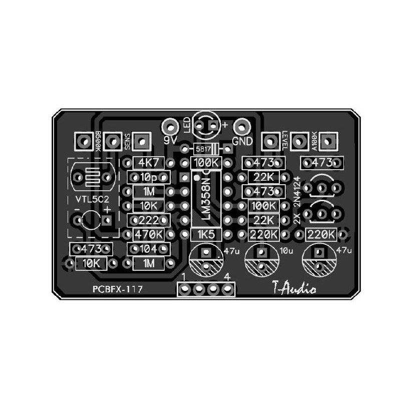 Taudio PCBFX117 Based On DOD 280 Compressor Comppressor PCB Guitar