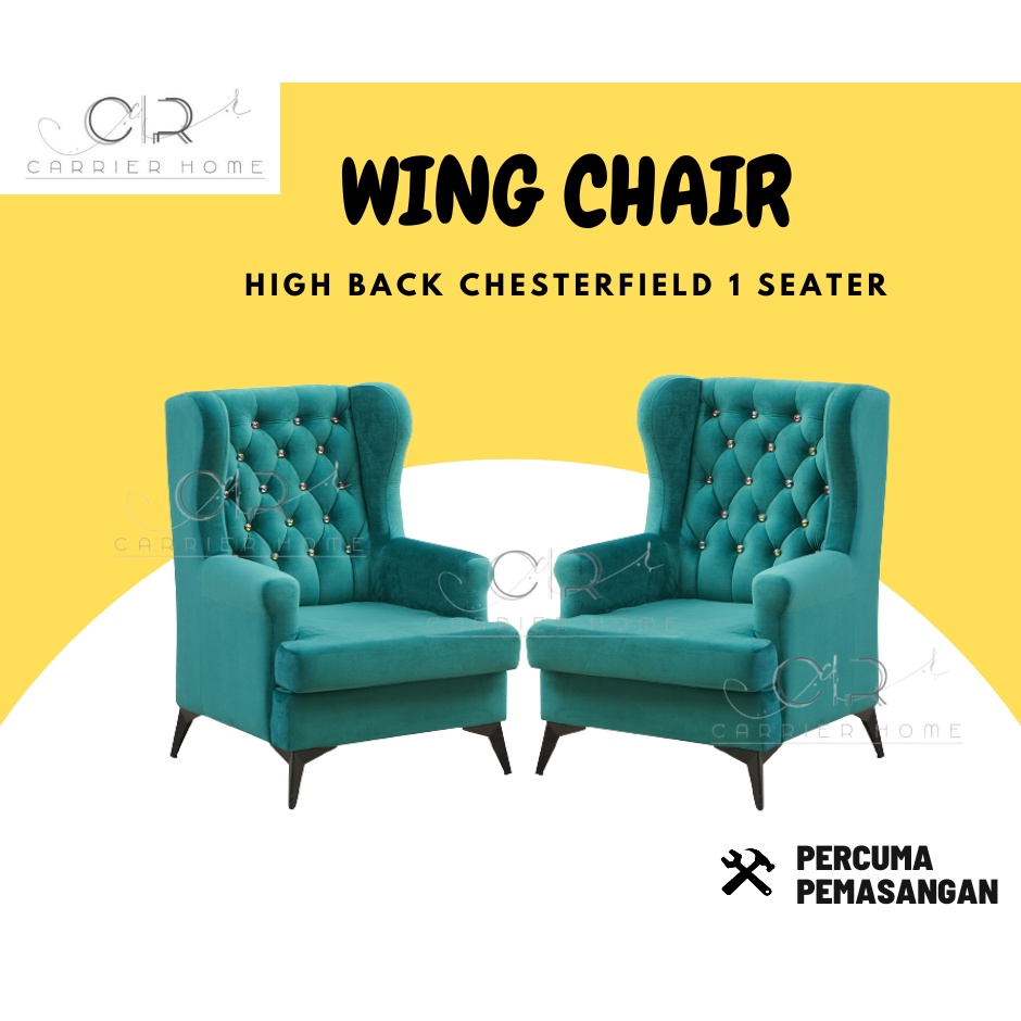 Chesterfield Design Sofa 1+1 Seater [Wing Chair] Shopee Malaysia