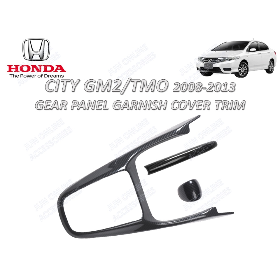 Honda City TMO 20082013 Gear Panel Gear Knob Handbrake Garnish Trim Interior Cover Trim Carbon