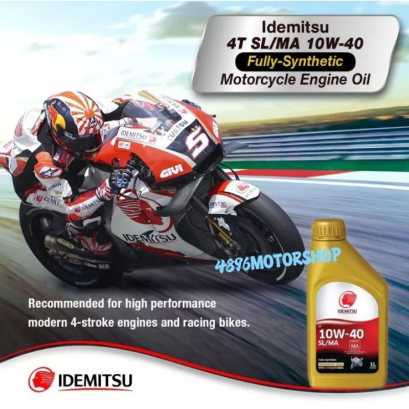 IDEMITSU MINYAK PELINCIR 4T 10W40 SL / MA SEMI FULLY SYNTHETIC MOTOR