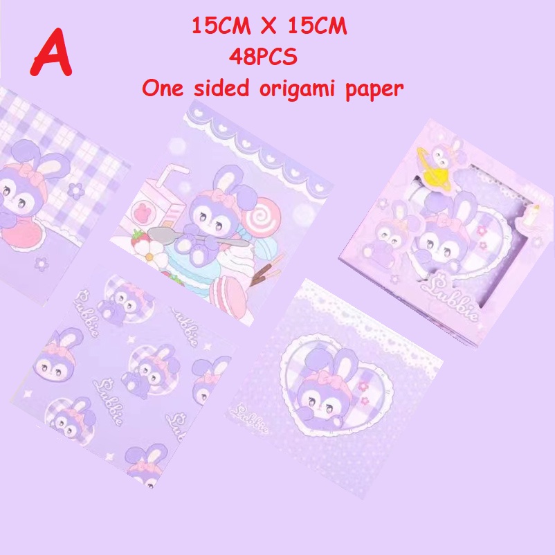 [ READY STOCK ] DIY ORIGAMI PAPER ONE SIDED FLORAL & CARTOON FOLDING