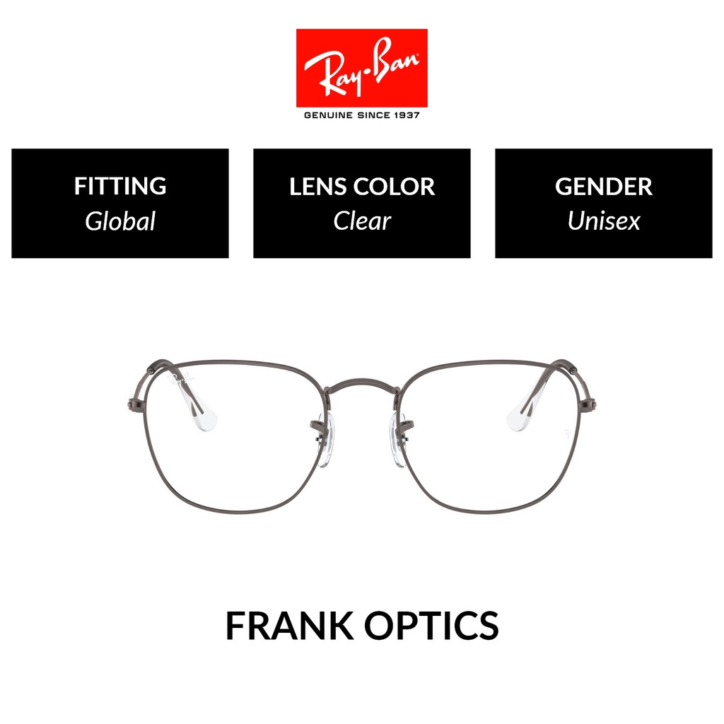 Ray-Ban Frank Unisex Global Fitting Eyeglasses (51 mm) RX3857V 2502 |  Shopee Malaysia
