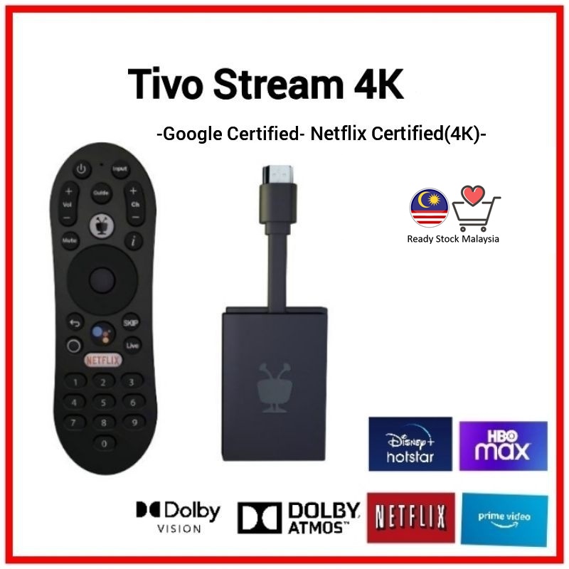 Tivo Stream 4K - Netflix Certified - Android TV Box - Chromecast Builtin -  Dolby Vision - Dolby Atmos | Shopee Malaysia