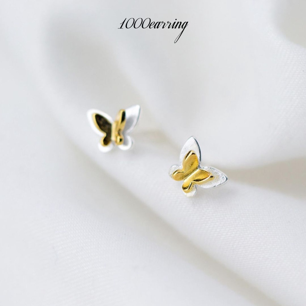 1000earring 925 Sterling Silver Bellora Butterfly Stud Earrings - Silver