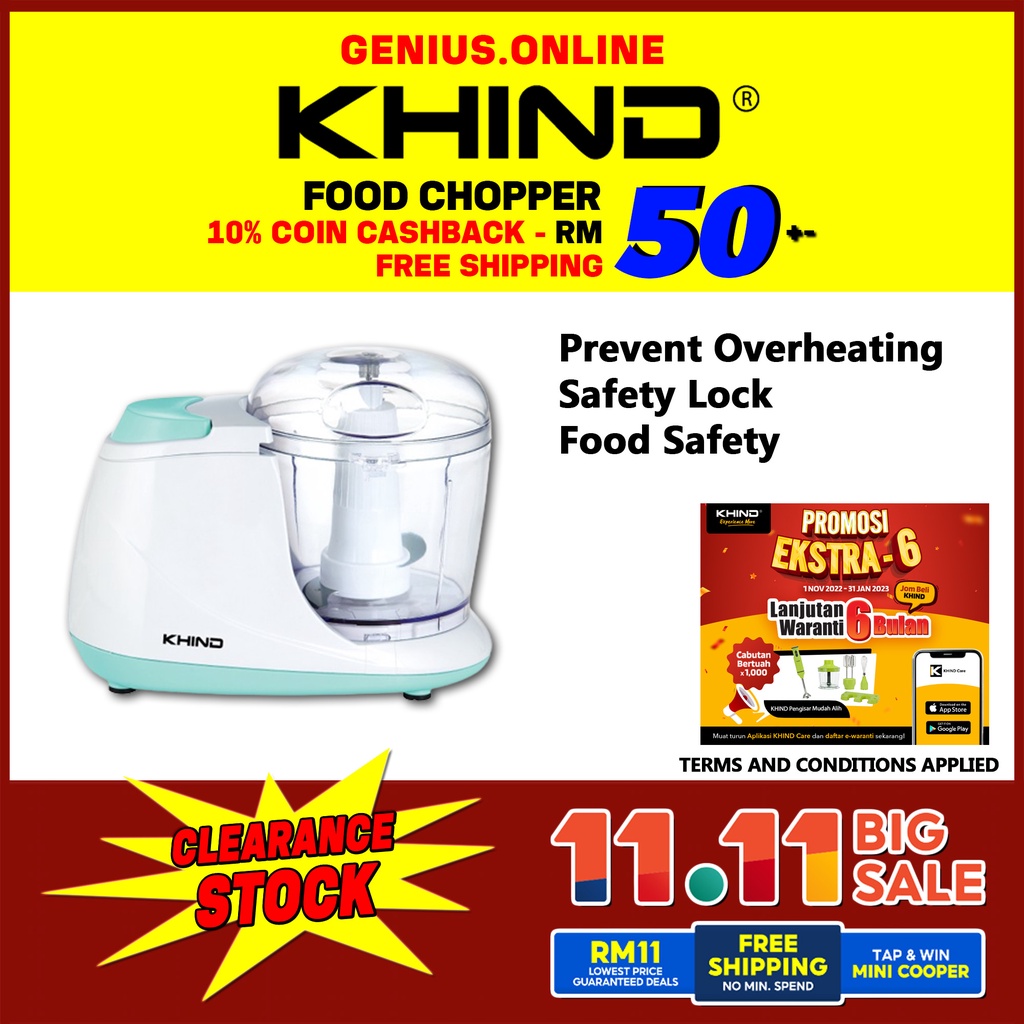 Khind Mini Chopper FPC808 Shopee Malaysia