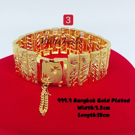 [VJ]Cop916 Bracelet Premium 999.9 Bangkok Gold Plated Bracelet {Rantai Tangan Emas Bangkok}