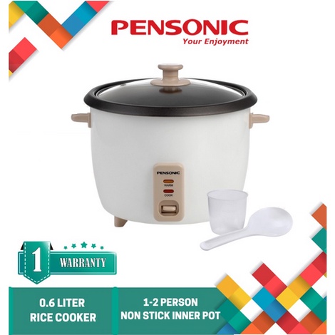 Pensonic 0.6L Rice Cooker Non-Stick Inner Pot Keep Warm | PRC-6E , PRC6E Periuk Nasi 电饭锅 FREE Spoon & Measuring Cup