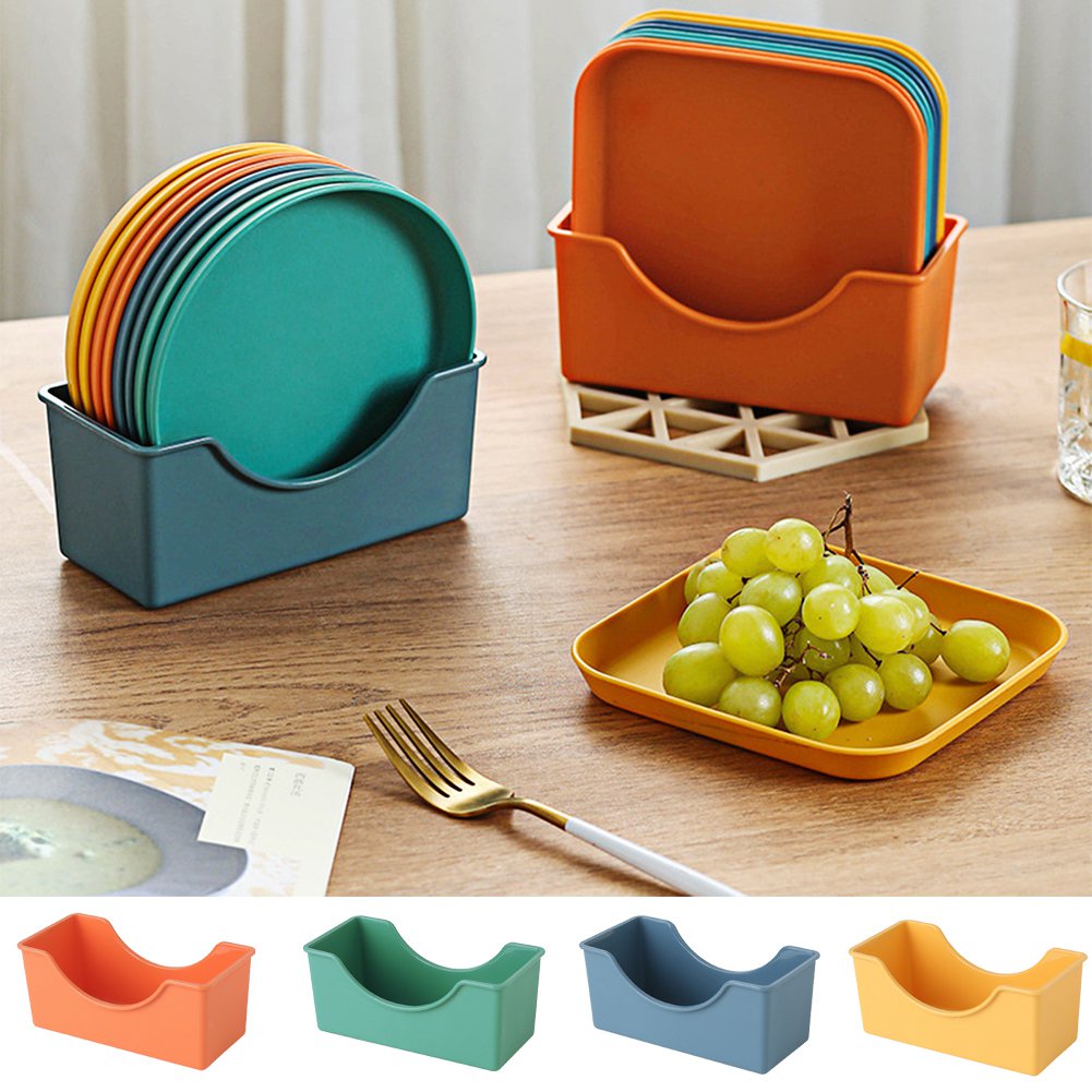 Clolorful Pinggan Kecil Plastik Bone Plate Murah Small Dish Dessert Home Dining Kitchen Square Round Disc Tableware 方形碟