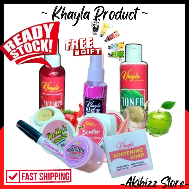 Khayla Beauty Product. sabun toner booster whitening cream dolly foundation face mist skintox repair skin