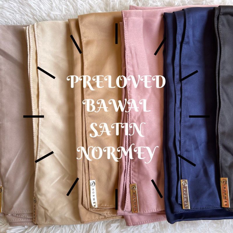BAWAL SATIN PLAIN NORMEY BIDANG 48 (PRELOVED) Shopee Malaysia