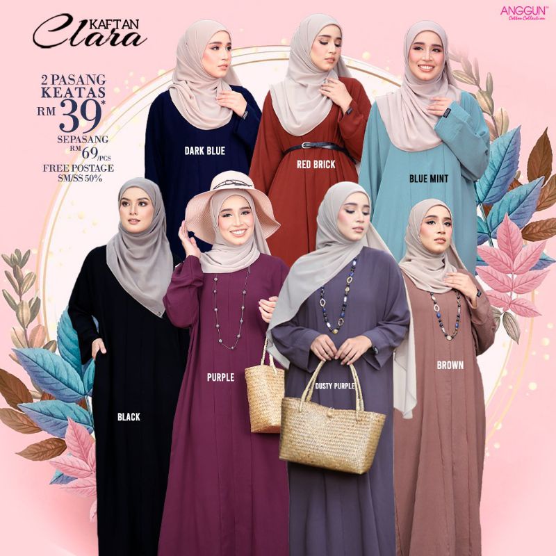 NEW DESIGN KAFTAN CLARA BY ANGGUN COTTON COLLECTION Shopee Malaysia