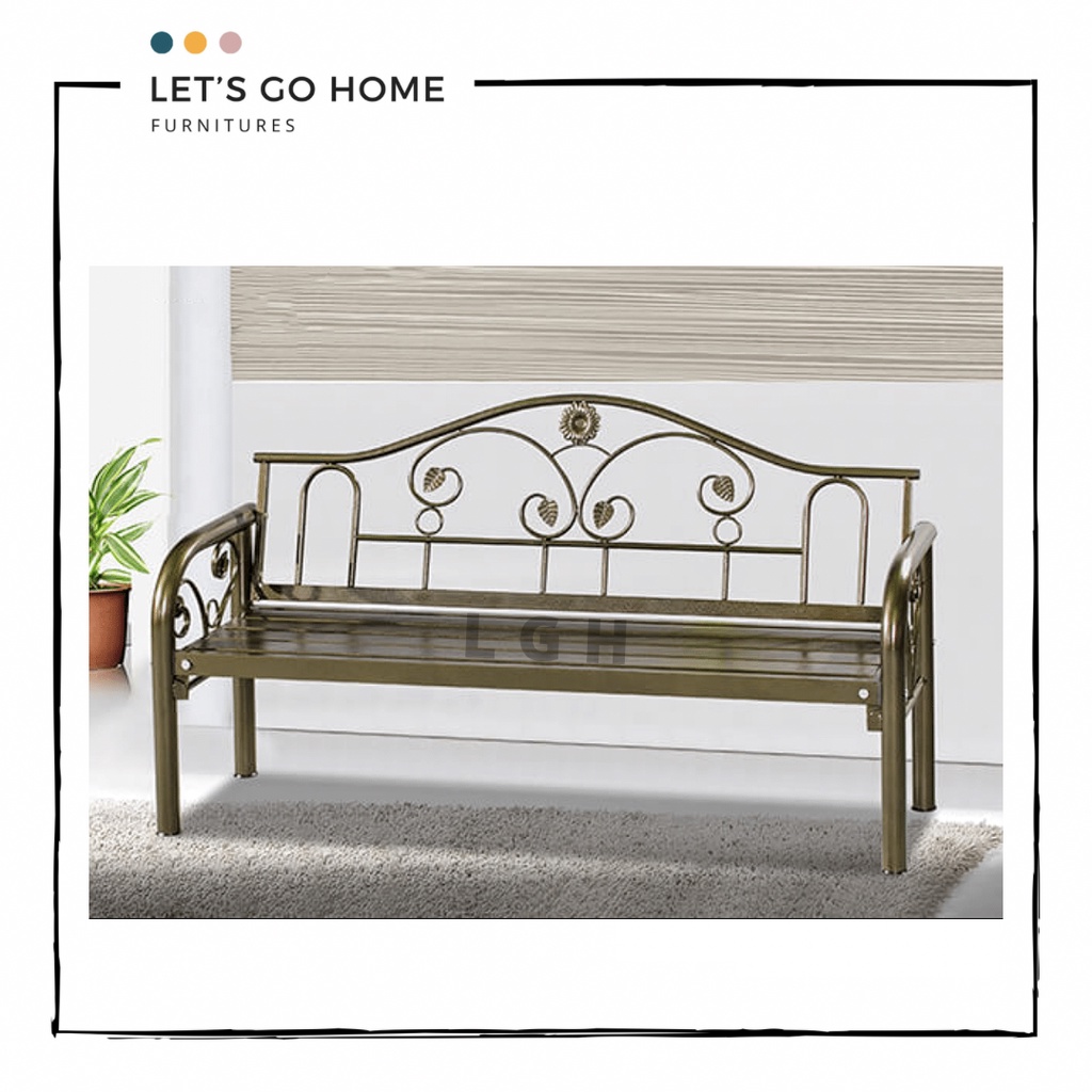 Metal Bench Chair Outdoor/Indoor Metal Garden Bench Chair Kerusi