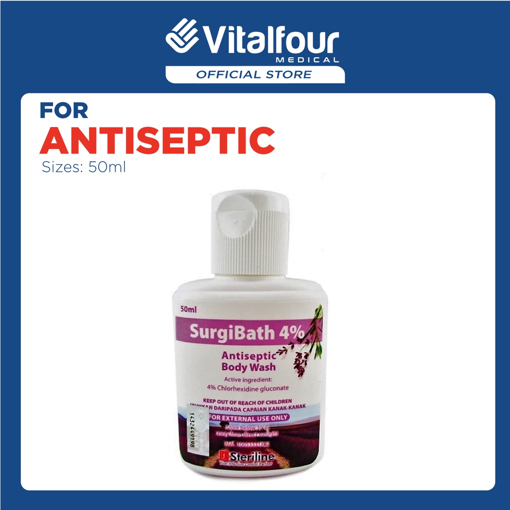 Steriline SurgiBath 4 Antiseptic Body Wash (50ml) Shopee Malaysia