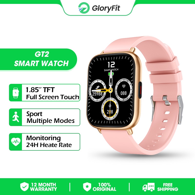 GloryFit GT2 Smart Watch Waterproof 1.85" HD Full Screen Bluetooth Call Smartwatch Fitness