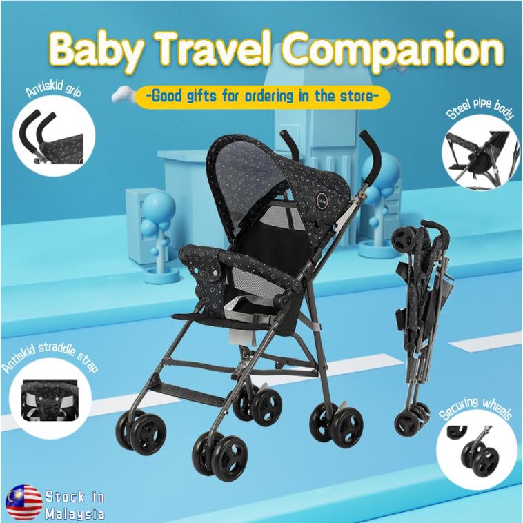 Baby stroller light simple baby stroller can sit and lie down
