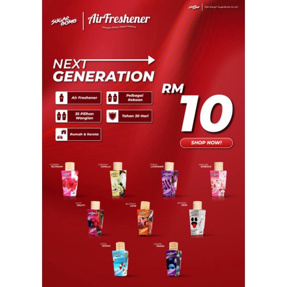 Air Freshener by sugarbomb Shopee Malaysia