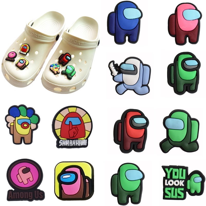 Ready Stock For Crocs Jibbitz Pins Colorfully Cute Among Us Game DIY