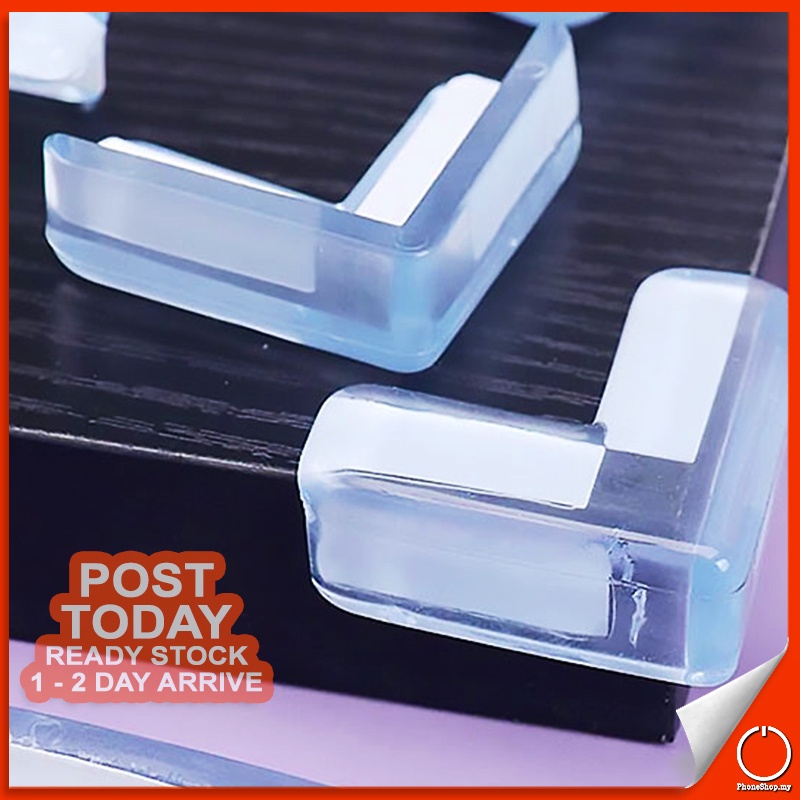 Silicone Table Furniture Corner Edge Protector Baby Kid Protect Safety Bumper Pelindung Bucu Meja 桌角保护套