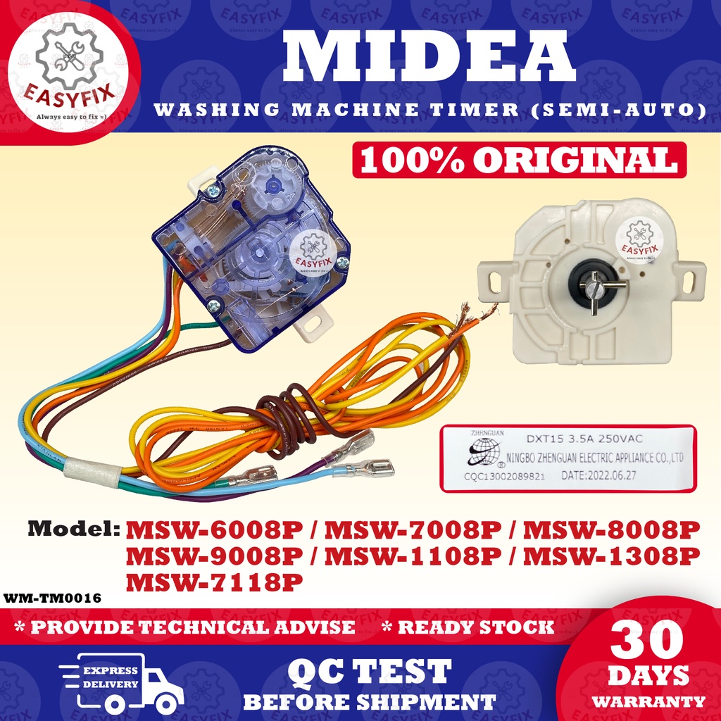 (100% ORIGINAL!!) MSW-6008P MSW-7008P MSW-8008P MSW-9008P MSW-1108P MSW-1308P MSW-7118P MIDEA WASHING MACHINE WASH TIMER