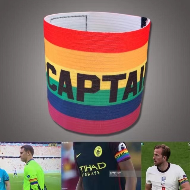Captain armband armband football rainbow color non-collision personality color captain adult armband La Liga Neuer same style