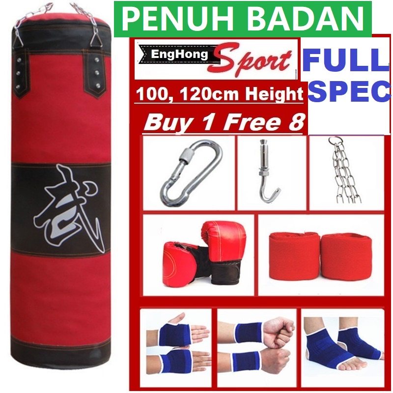 FULL SPEC Boxing Punching Bag PENUH (80cm, 100cm, 120cm)READY STOCK