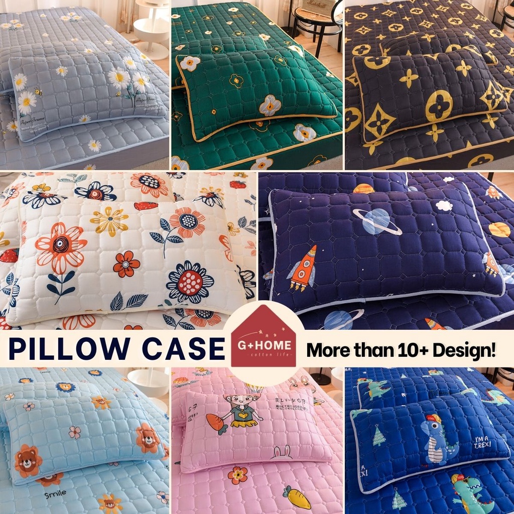 Pillow Case Sarung Bantal Extra Thick Pillow Case Soft Cotton Ready
