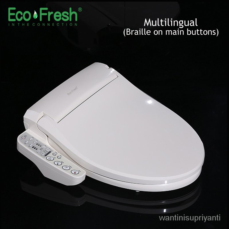 包邮Ecofresh Smart toilet seat Electric intelligent bidet cover long size English and Russian and Braille SBTZ