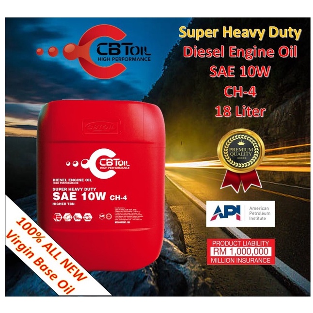 CBT OIL SAE10W CH4 18L Higher TBN Diesel Engine Oil SAE10W Super Heavy Duty High Performance
