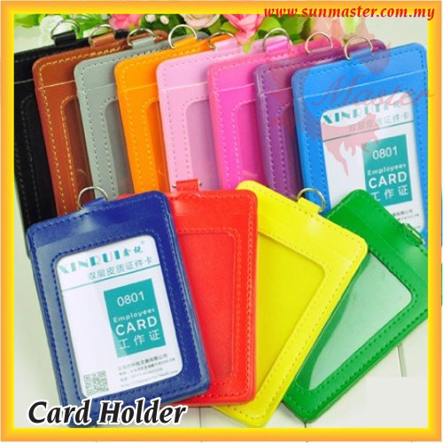PVC Card Holder PU Leather Name Badge / ID Card Holder / Name Tag