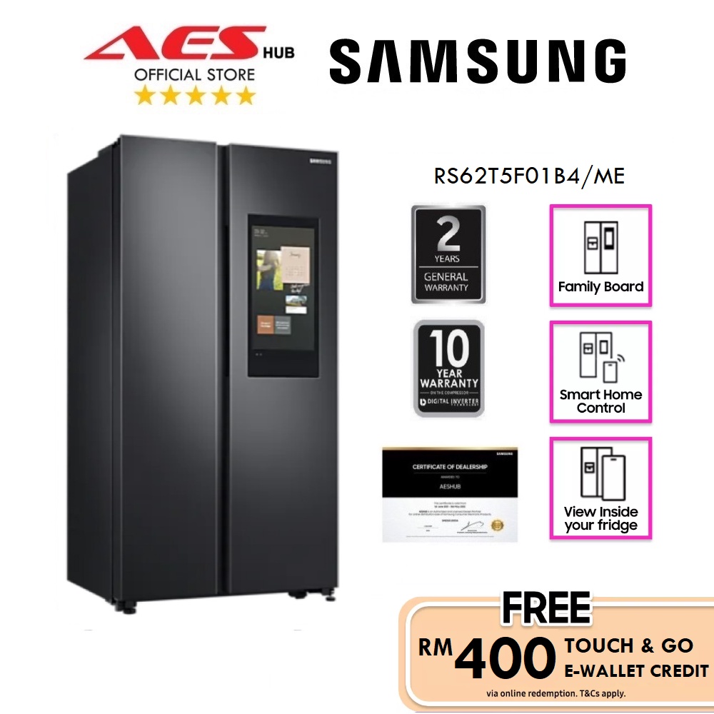 Samsung 660L Side by Side Inverter Fridge with Family Hub Refrigerator