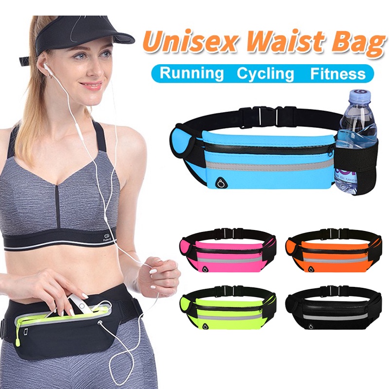 Waterproof Unisex Running Waist Pouch Bag Pocket Outdoor Sports Fitness Gym Travel Camping Beg Poket
