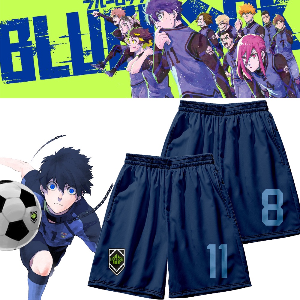 3D Japanese Comic BLUE LOCK Merchandise Big Pants Anime Theme Student Shorts