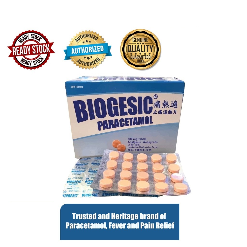[READY STOCK!] Biogesic Paracetamol 500mg Tablet Analgesic
