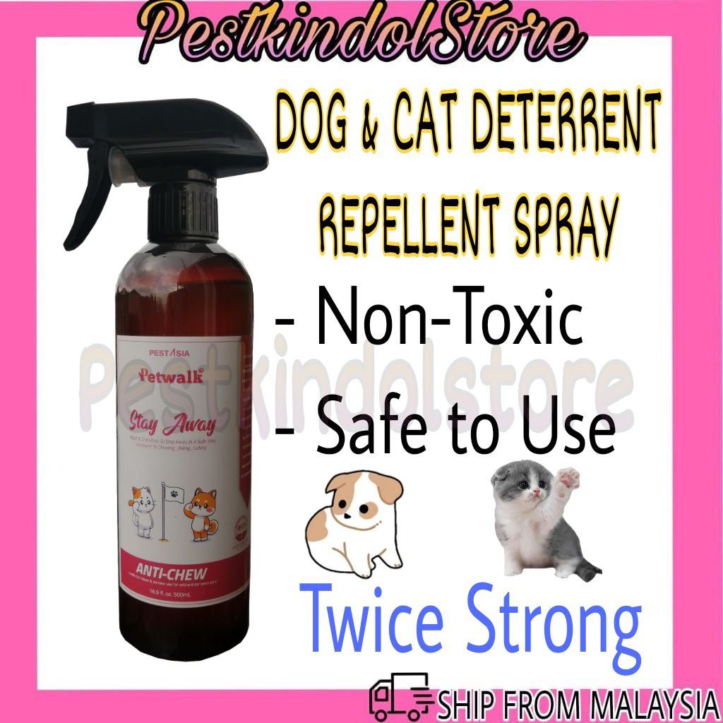 Penghalau Anjing Kucing 500ml / Dog Cat Remover Twice Strong Deterrent Repellent / Dog & Cat Repellent Spray 驱赶猫狗喷雾