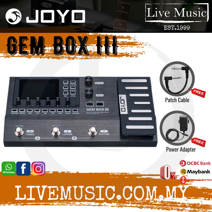 Joyo GEM BOX III Guitar Effects Processor & Amp Modeler Pedal Preamp