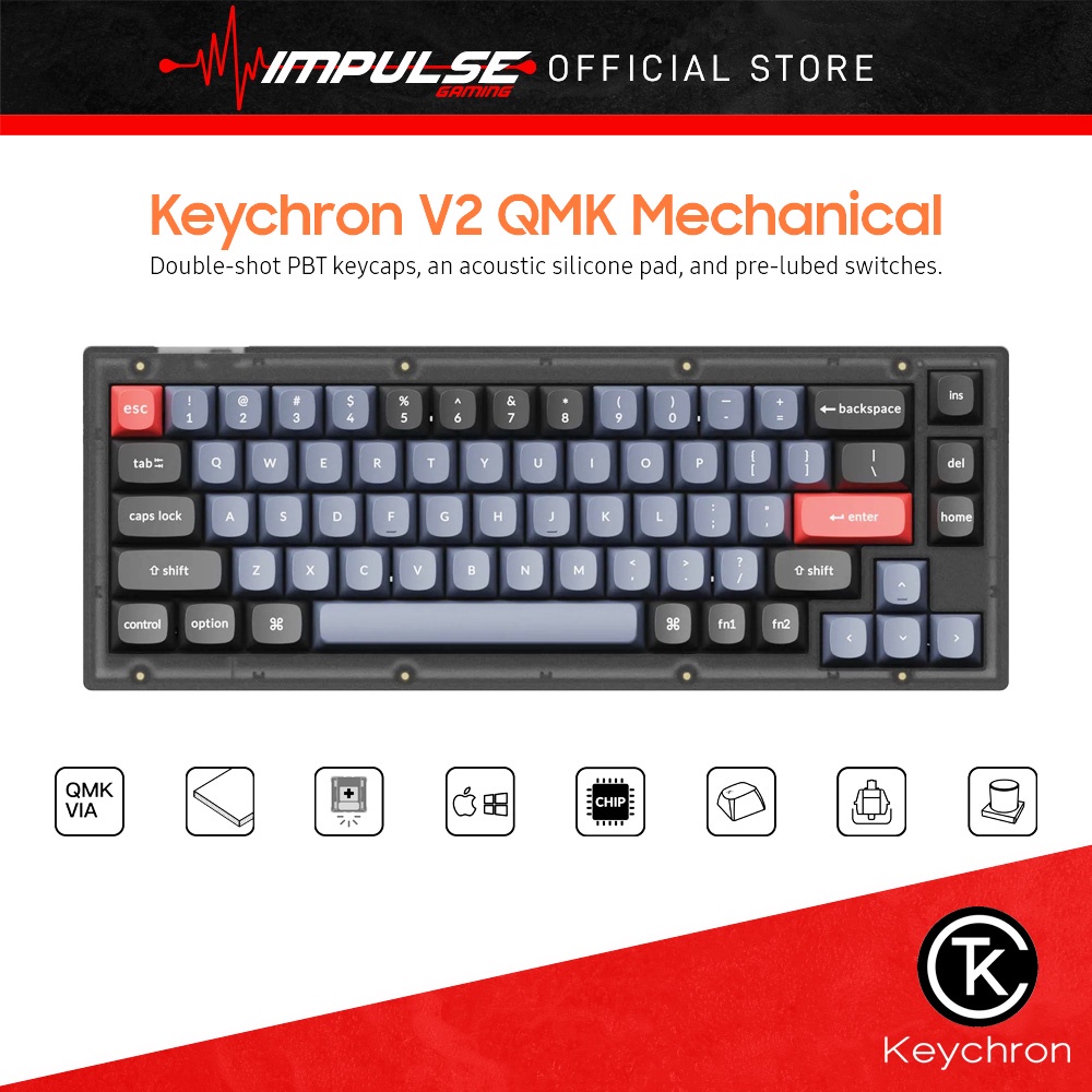Keychron V2 Steel Plate Doubleshot OSA PBT Wireless Mechanical