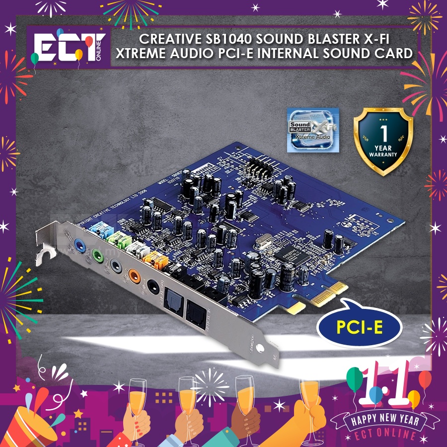 Creative SB1040 Sound Blaster XFi Xtreme Audio PCIE Internal Sound Card 7.1 Shopee Malaysia