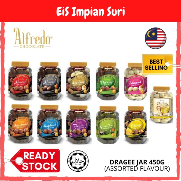 (Ready Stock!!) Alfredo Chocolate Jar 450G Assorted 5 Flavour Coklat