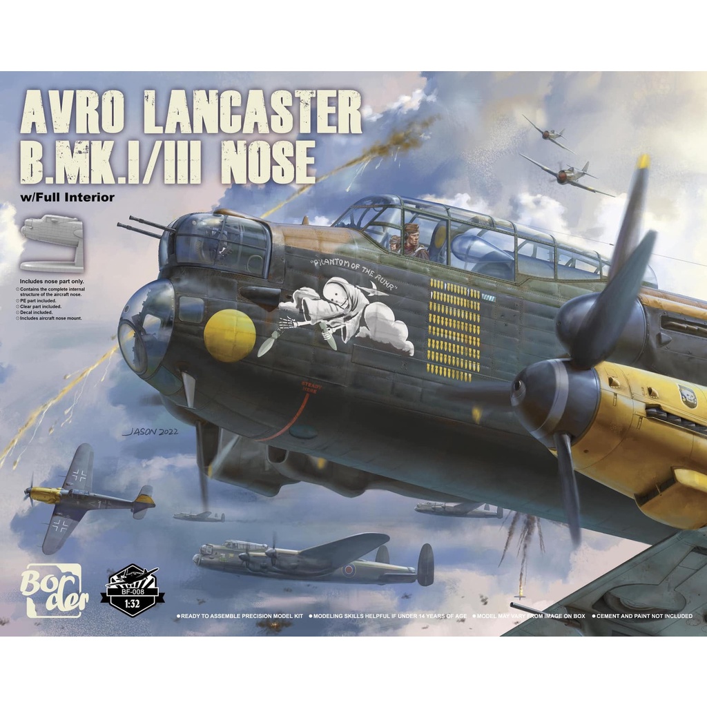 Border Model 1/32 BF-008 Avro Lancaster B.MK1/III Nose W/Full Interior ...