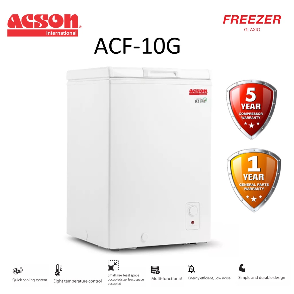 ACSON GLAXIO SERIES ACF10G 100L R134A CHEST FREEZER Shopee Malaysia
