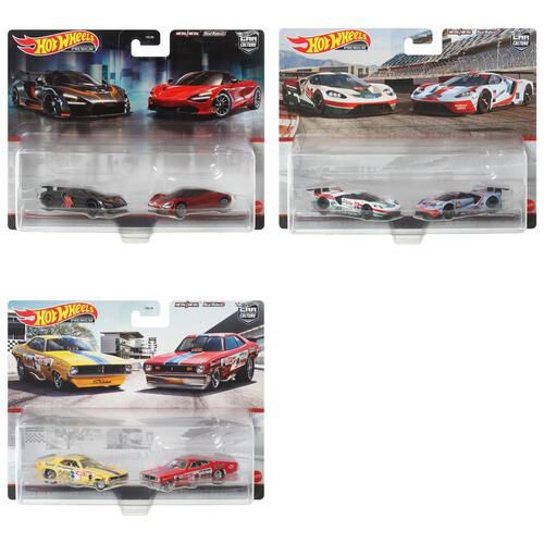 Hot Wheels Car Culture 2-Packs Set Twin Pack Dash F(Snake and Mongoose, Ford GT Set, McLaren Set)