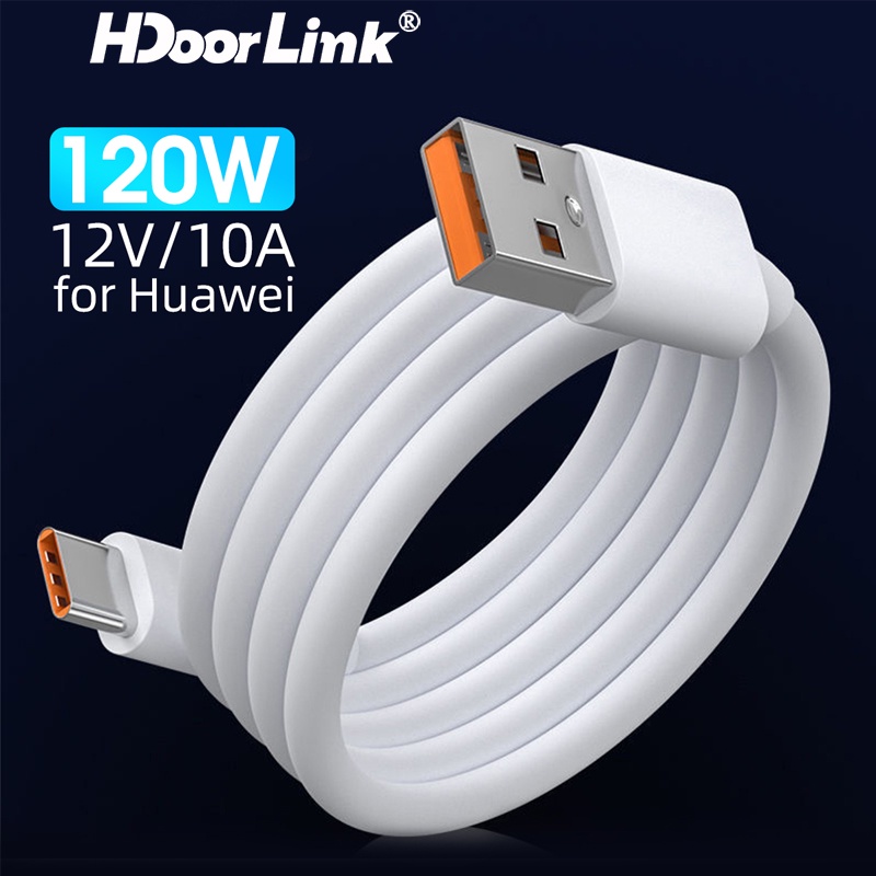 HdoorLink 10A USB C Fast Charging Data Cable 120W Type C Sync Transfer Wire For Huawei Honor 50 Quick Charge USB C Cables Data Cord