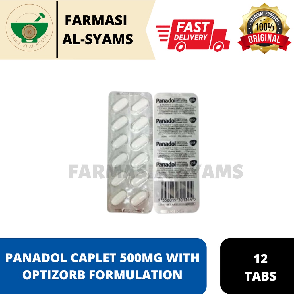 Panadol Caplet 500mg With Optizorb Formulation 12 Tablets Shopee Malaysia 0700